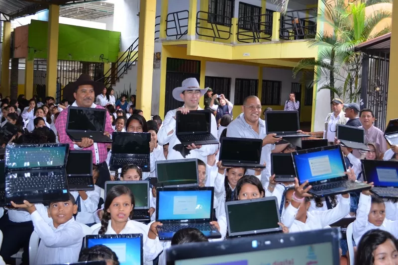 Estudiantes del Centro Educativo Cristo Rey de Arauca.